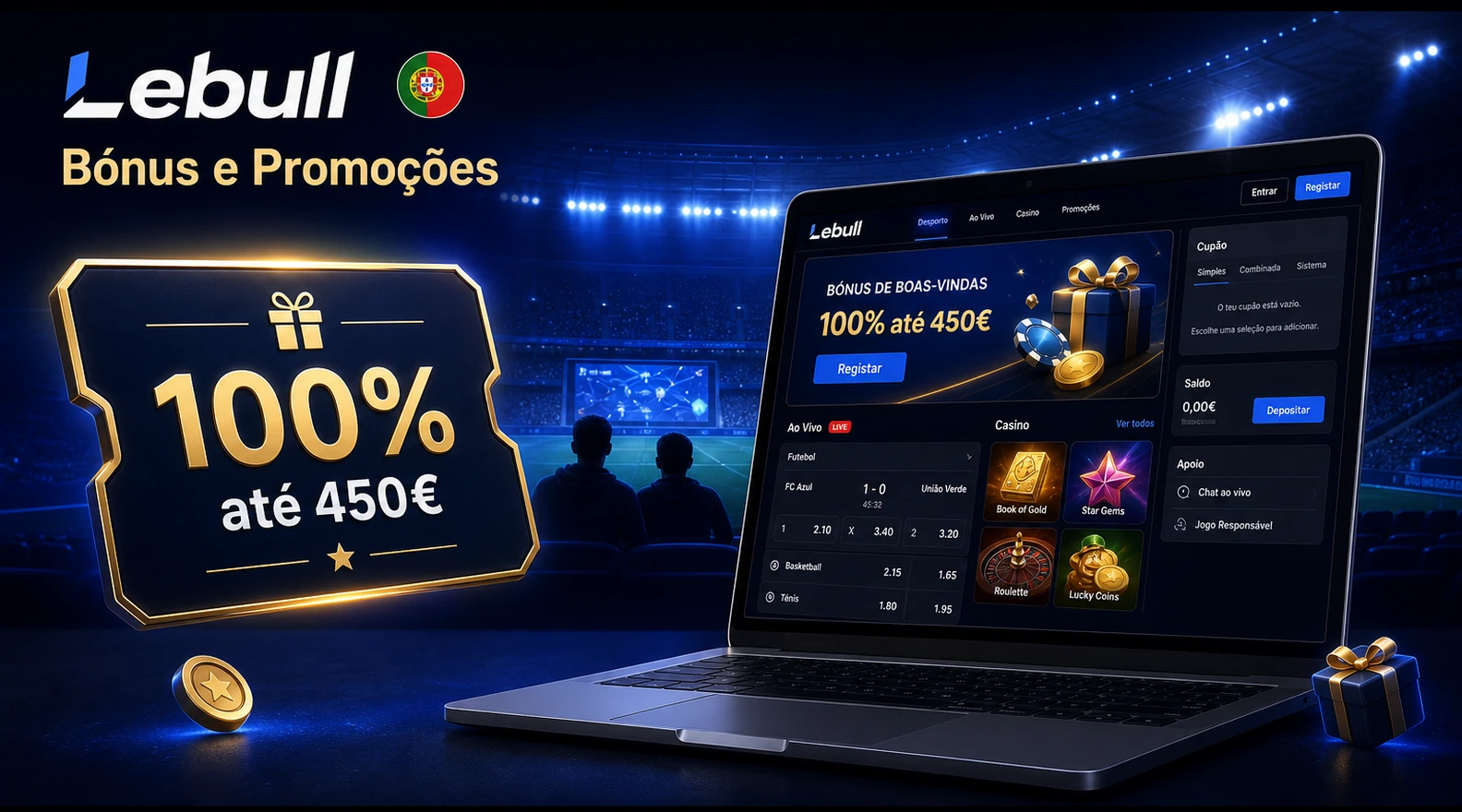 Lebull bónus e promoções: 100% até 450€